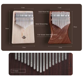 Hluru KB17 Rosewood (17 нот, червоне дерево)