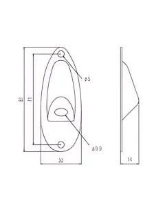 Paxphil HJ001 Strat Style Jack Plate (Chrome)