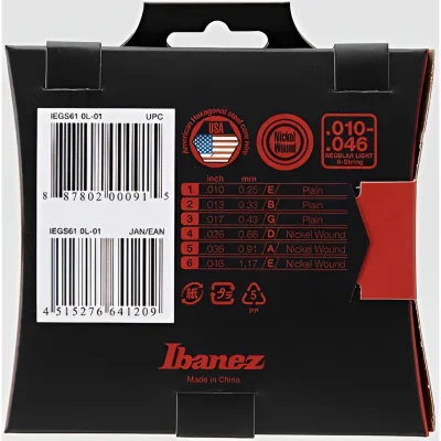 Струни Ibanez IEGS61 Electric Guitars String 10-46