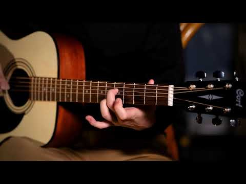 Електро-акустична гітара Електро-акустична гітара Cort AF510E (Black Satin)