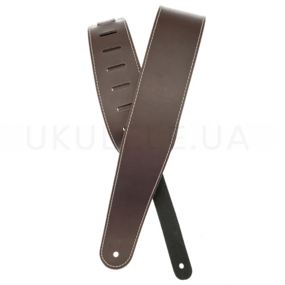 Ремень для гитари D'Addario 25LS01-DX Deluxe Leather Guitar Strap (Brown with Contrast Stitch)