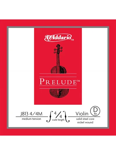 Струни для скрипки D'Addario J813 4/4M Prelude Violin Single D STRING 4/4 Scale Medium Tension