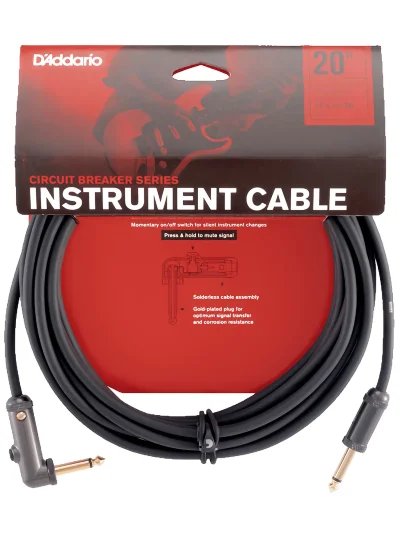 Інструментальний кабель D'Addario PW-AGRA-20 Curcuit Breaker Momentary Mute (6m)