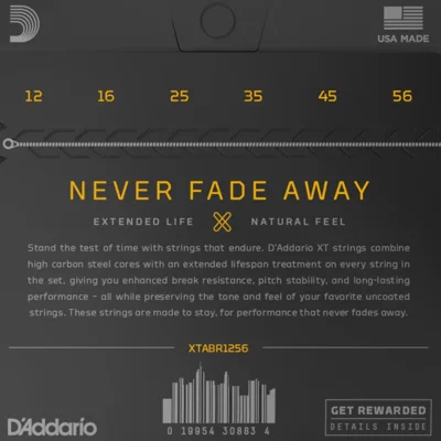 Струни D'Addario XTABR1256 XT 80/20 Bronze Light Top/Medium Bottom 12-56
