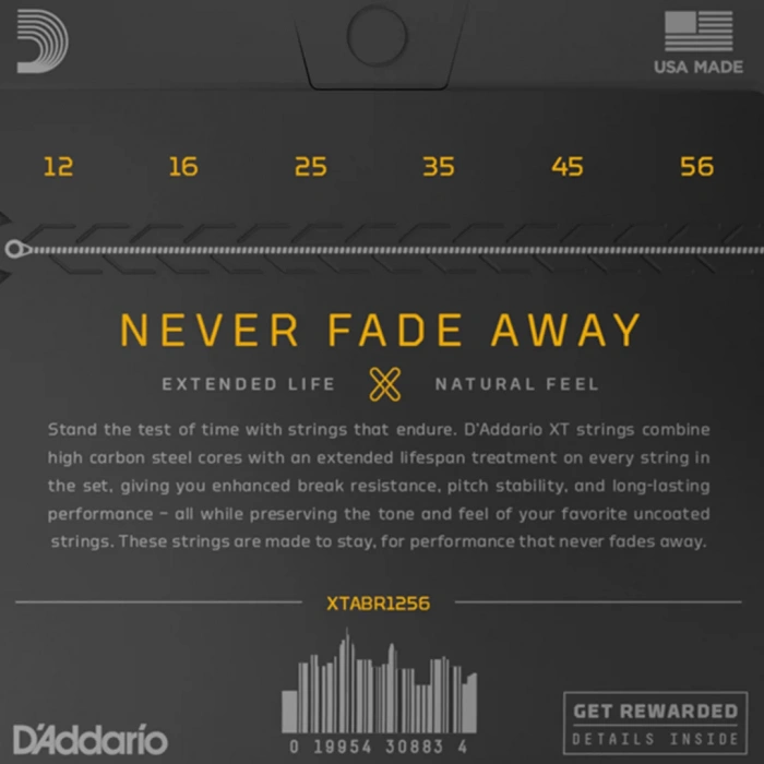 D'Addario XTABR1256 XT 80/20 Bronze Light Top/Medium Bottom 12-56