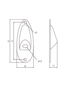 Paxphil HJ001 Strat Style Jack Plate (Gold)