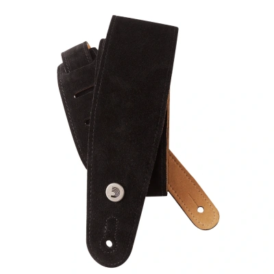 D&#039;Addario 25SS00-DX Suede Guitar Strap (Black)