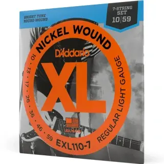 D'Addario EXL110-7 XL Nickel Wound Regular Light 7-String 10-59