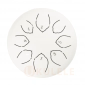 Hluru TOY8-6 White 6" (15см) 8 нот Tongue Drum 304 Stainless Steel Hluru TOY8-6 White 6" (15см) 8 нот Tongue Drum 304 Stainless Steel