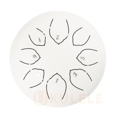 Hluru TOY8-6 White 6&quot; (15см) 8 нот Tongue Drum 304 Stainless Steel