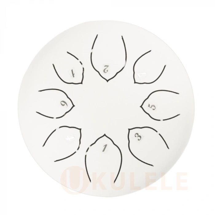 Глюкофон Глюкофон Hluru TOY8-6 White 6" (15см) 8 нот Tongue Drum 304 Stainless Steel