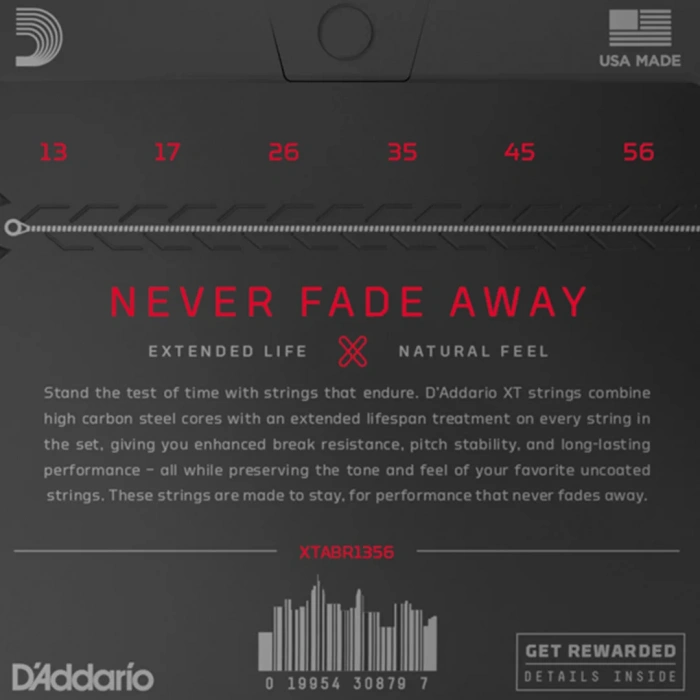 Струни Струни D'Addario XTABR1356 XT 80/20 Bronze Medium 13-56