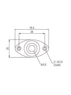 Paxphil HJ002 Oval Jack Plate (Black)