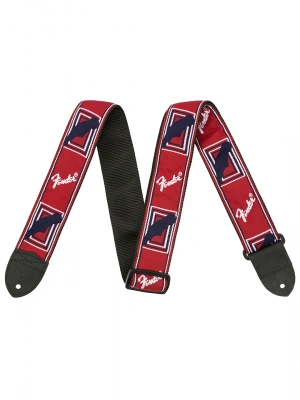Fender Strap 2" Monogrammed Red White Blue
