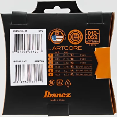 Струни Ibanez IEGS62 Electric Guitars String 10-52