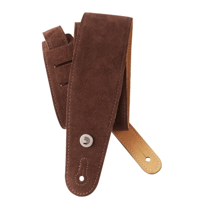 D&#039;Addario 25SS01-DX Suede Guitar Strap (Cognac)