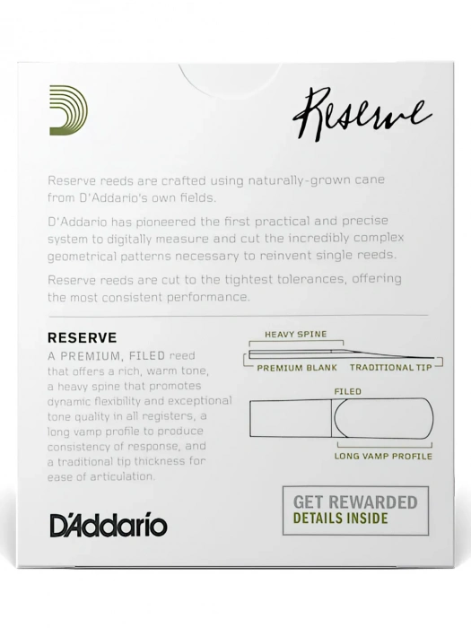 D'Addario DJR1035 Reserve Alto Sax #3.5 - 10 Pack