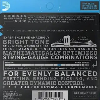 D'Addario EXL110BT XL Nickel Wound Balanced Tension Regular Light 10-46
