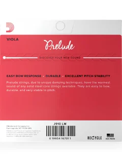 D'Addario J910 LM Prelude Viola String Set Long Scale Medium Tension