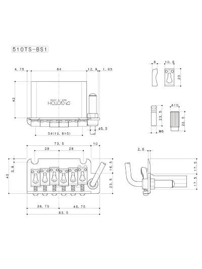 Тремоло Gotoh 510TS-BS1 (C)