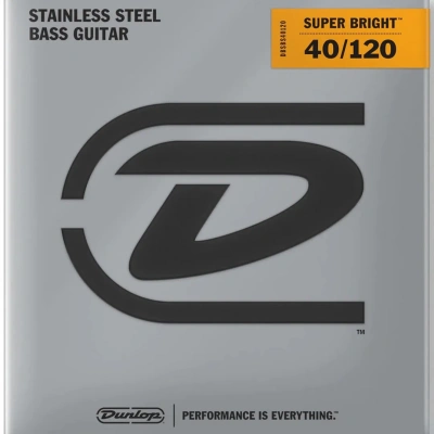 Dunlop DBSBS40120 Super Bright Steel 40-120