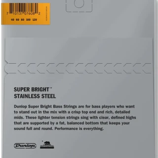 Dunlop DBSBS40120 Super Bright Steel 40-120