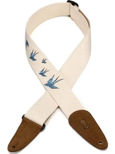 Ремінь для гітари Levy's MC8U-006 Nature Cotton Series (Blue Bird)