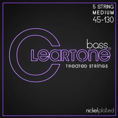 Струни Cleartone 6445-5 Bass Nickel-Plated Medium 5 String 45-130