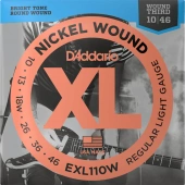 D'Addario EXL110W XL Nickel Wound Regular Light Wound 3rd 10-46 D'Addario EXL110W XL Nickel Wound Regular Light Wound 3rd 10-46