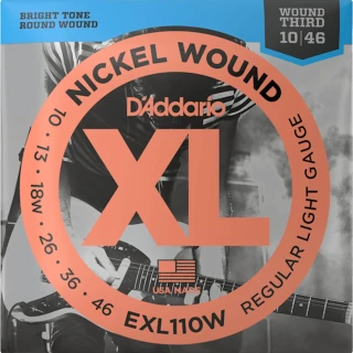 D'Addario EXL110W XL Nickel Wound Regular Light Wound 3rd 10-46