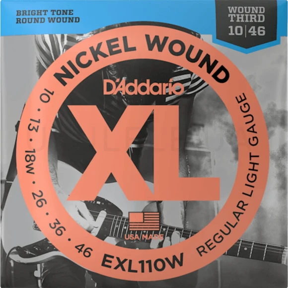 Струны D'Addario EXL110W XL Nickel Wound Regular Light Wound 3rd 10-46