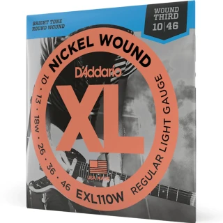 D'Addario EXL110W XL Nickel Wound Regular Light Wound 3rd 10-46