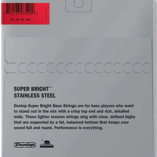 Dunlop DBSBS45105 Super Bright Steel 45-105