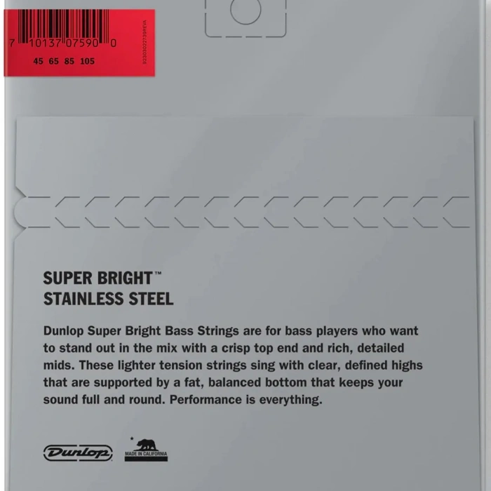 Dunlop DBSBS45105 Super Bright Steel 45-105