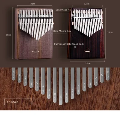 Калімба Hluru KC17 Rosewood (17 нот, червоне дерево)