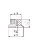 Ручка для потенціометра Paxphil NB051 Push-ON ST-Style Metal Knob (Chrome)