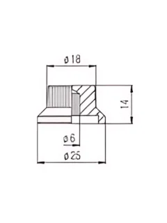 Paxphil NB051 Push-ON ST-Style Metal Knob (Chrome)