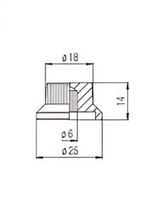 Paxphil NB051 Push-ON ST-Style Metal Knob (Chrome)