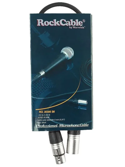 Мікрофонний кабель RockCable RCL30300 D7 Microphone Cable (0.5m)