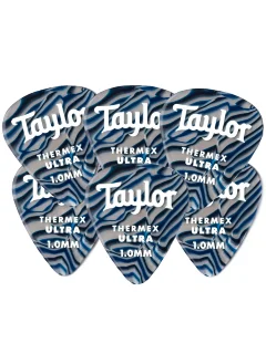 Taylor Guitars 351 Thermex Ultra Picks 1.0 mm Blue Swirl 6 Pack