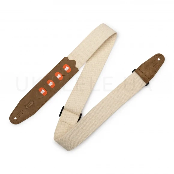 Ремінь для гітари Levy's MC2PH-NAT 2″ Natural Cotton Pick Holder Guitar Strap