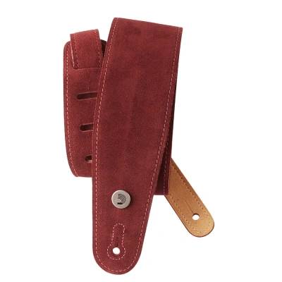 D&#039;Addario 25SS03-DX Suede Guitar Strap (Burgundy)