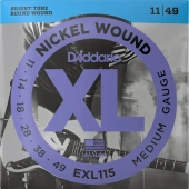 D'Addario EXL115 XL Nickel Wound Medium 11-49 D'Addario EXL115 XL Nickel Wound Medium 11-49