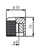 Ручка для потенціометра Paxphil NB006 Push-ON Control Knob (Chrome)