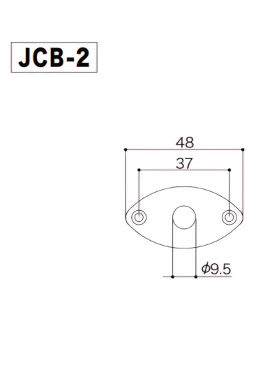 Роз'єм-планка Gotoh JCB-2 B Jack Cover (Black)
