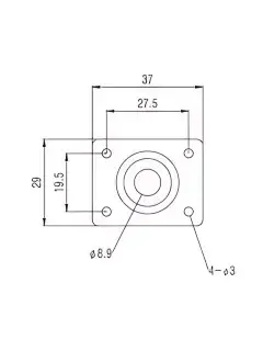 Paxphil HJ005 Rectangular Jack Plate (Black)