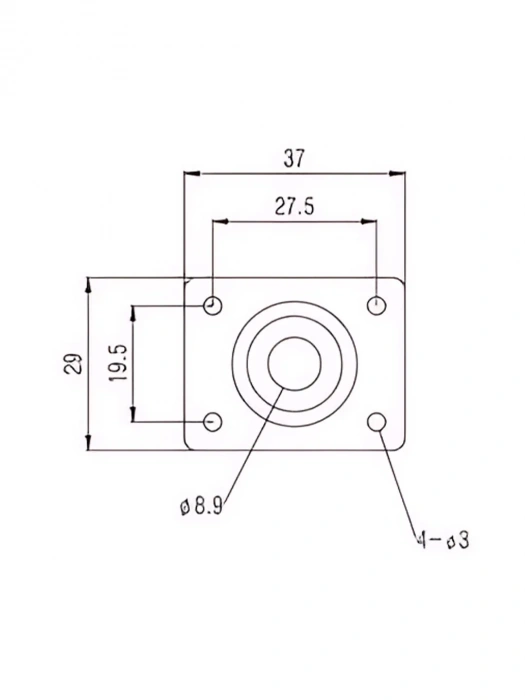 Paxphil HJ005 Rectangular Jack Plate (Black)
