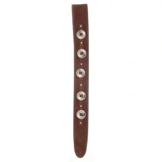 D'Addario 25SSC01 Deluxe Leather Guitar Strap (Conchos, Brown)