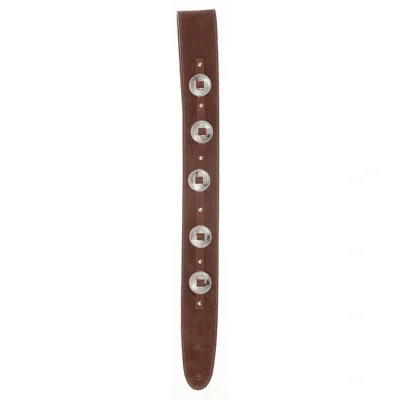 Ремінь для гітари D'Addario 25SSC01 Deluxe Leather Guitar Strap (Conchos, Brown)