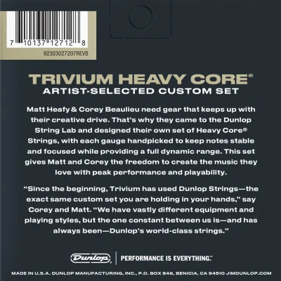 Струни Dunlop TVMN10637 Trivium String Lab Series Guitar Strings 10-63 | 7-String